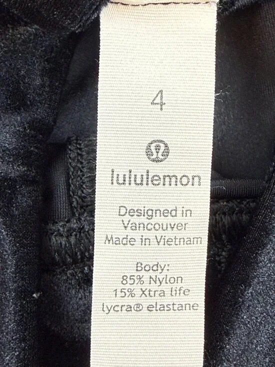 Lululemon Wunder Lounge High Rise Tight Velvet 27" Black Leggings Size 4 - Picture 3 of 8